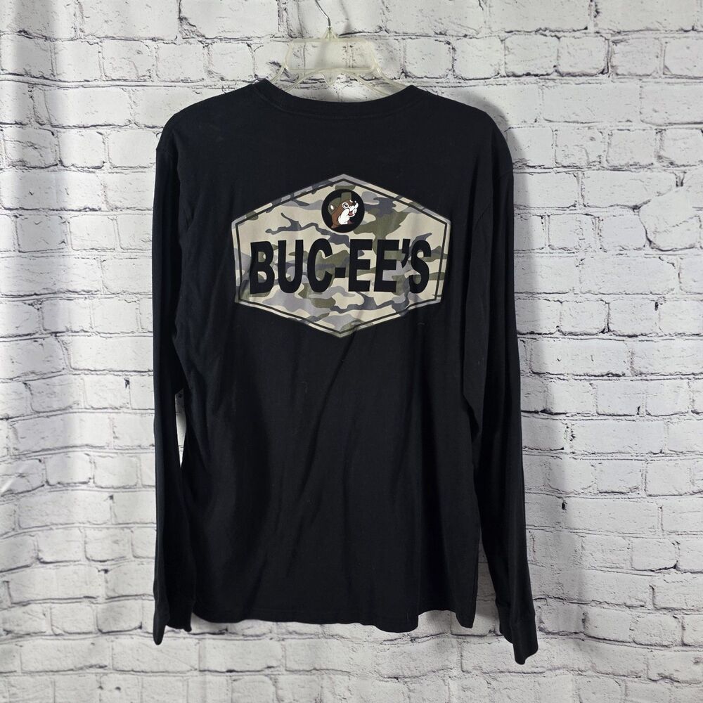 Buc-ee's Black Long Sleeve T-Shirt Size L 100% Cotton LogoBuc-ee's Black Long... - Picture 6 of 6